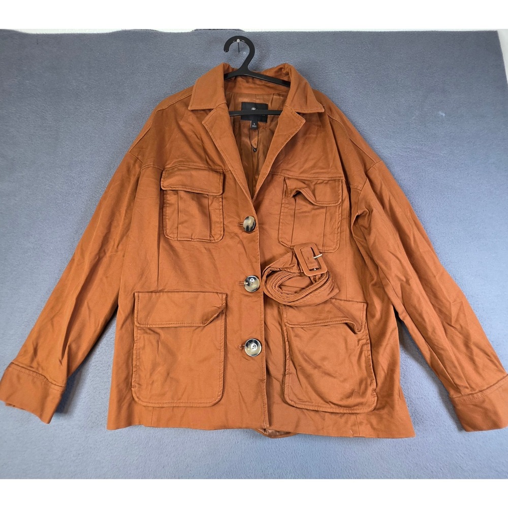 Banana Republic x Harbison Utility Jacket Womens Small Brown Belted Field Coat